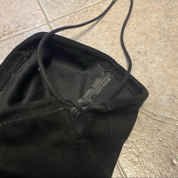 Black suede thigh high / over the knee boot in black - Picture 4 of 5